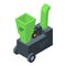 Labor tool work icon isometric vector. Garden new shredder