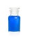 Laboratory bottle with blue liquid
