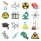 Laboratory chemistry icon set