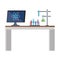 Laboratory desk workplace icons