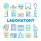 Laboratory Equipment For Analysis Icons Set Vector