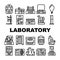 Laboratory Equipment For Analysis Icons Set Vector