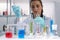 laboratory equipment  supplies  jars  bottles  cylinders  beakers.