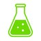 Laboratory flask icon, abstract chemical sign