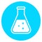 Laboratory flask icon, abstract science symbol