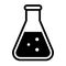 Laboratory flask icon, chemical test glass symbol