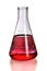 Laboratory Flask With Red Colorant