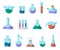 Laboratory Flasks Icon Set