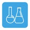 Laboratory flasks icon, simple style isolated for dental medicine clinic. Linear dentist logo