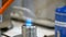 Laboratory gas burner blue flame