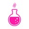 Laboratory glass flask vector icon
