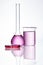 Laboratory Glass. Laboratory Glassware With Colorful Fluid