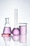 Laboratory Glass. Laboratory Glassware With Colorful Fluid