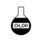 Laboratory glass with methyl alcohol