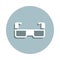 Laboratory, glasses badge icon. Simple glyph, flat vector of laboratory icons for ui and ux, website or mobile application
