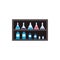Laboratory glassware and chemicals bottles flat vector illustration isolated.