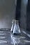 Laboratory glassware on the gas burner. Chemical laboratory equipment