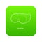 Laboratory goggles icon green vector