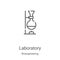 laboratory icon vector from bioengineering collection. Thin line laboratory outline icon vector illustration. Linear symbol for