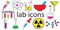 Laboratory icons vector