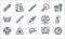 Laboratory line icons. linear set. quality vector line set such as bacteria, mouse, lab coat, formula, alert, medical mask, scale