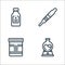 laboratory line icons. linear set. quality vector line set such as bunsen burner, test, clipper