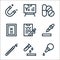 laboratory line icons. linear set. quality vector line set such as pear, test tube, pipette, eyedropper, analysis, periodic table