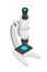 Laboratory microscope flat illustration