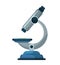 Laboratory microscope flat illustration