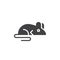 Laboratory mouse icon vector, filled flat sign, solid pictogram isolated on white.