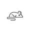 Laboratory mouse line icon, outline vector sign, linear style pictogram isolated on white