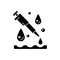 Laboratory pipette black glyph icon