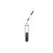 Laboratory pipette with liquid and falling droplet over glass test tube icon isolated. Laboratory research or laboratory