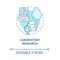 Laboratory research blue concept icon