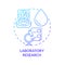 Laboratory research blue gradient concept icon