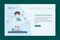 The Laboratory Research landing page. The concept of human laboratory testing of Vaccines. Drawn in the flat style of a syringe,