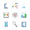 Laboratory Science Equipment Icon Set