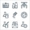 Laboratory and science line icons. linear set. quality vector line set such as bioengineering, email, experimentation, petri dish
