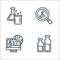 Laboratory and science line icons. linear set. quality vector line set such as bottle, computer, testing