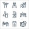 Laboratory and science line icons. linear set. quality vector line set such as computer, waste, desk, test tube, burning, test