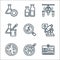 Laboratory and science line icons. linear set. quality vector line set such as id card, pipette, petri dish, microscope, testing,