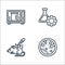 laboratory and science line icons. linear set. quality vector line set such as petri dish, experimentation, bioengineering