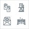 laboratory and science line icons. linear set. quality vector line set such as test tube, email, burning