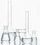 Laboratory Supplies. Glassware With Colorful Chemical Liquid