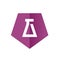 Laboratory Symbol, Merged With Purple Hexagon, Vector Illustration