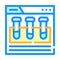 Laboratory test online experiment color icon vector illustration