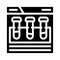Laboratory test online experiment glyph icon vector illustration