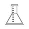 Laboratory test tube chemistry thin line