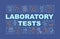 Laboratory tests word concepts banner