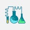 Laboratory tubes icon - chemistry and science symbol - medical equipment - scientific education